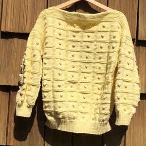 Vintage handmade popcorn sweater